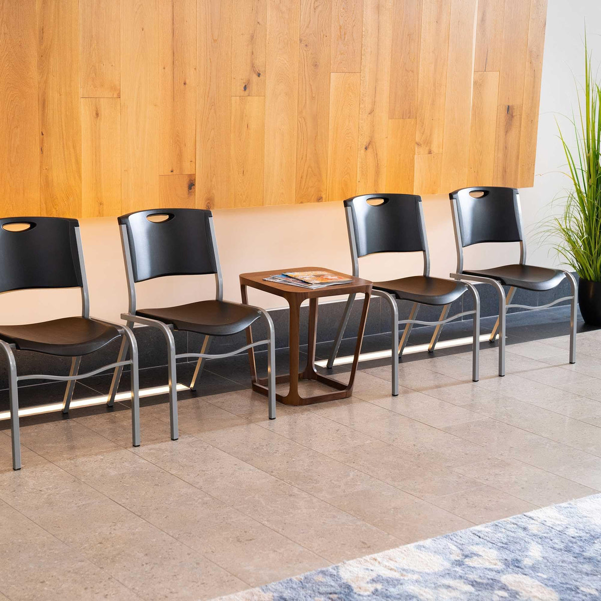 Black Stacking Chair 4-Pack V626