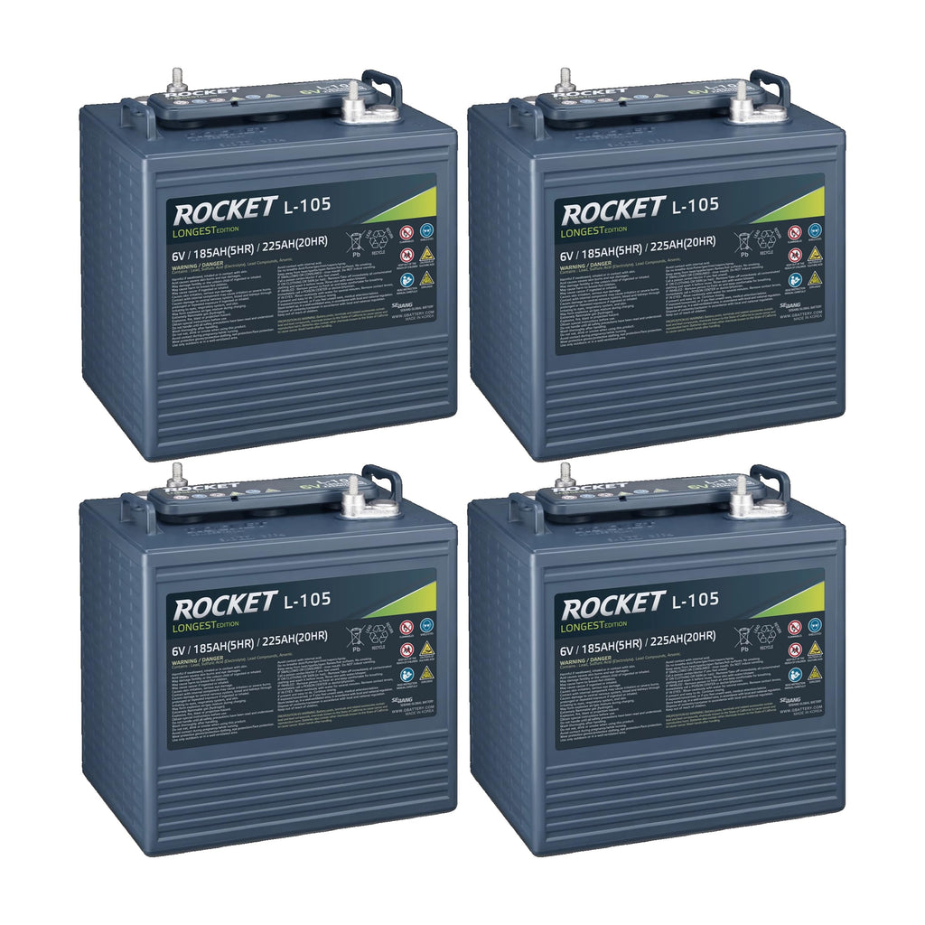 225Ah 6V Deep Cycle Battery Set of 4 Q955