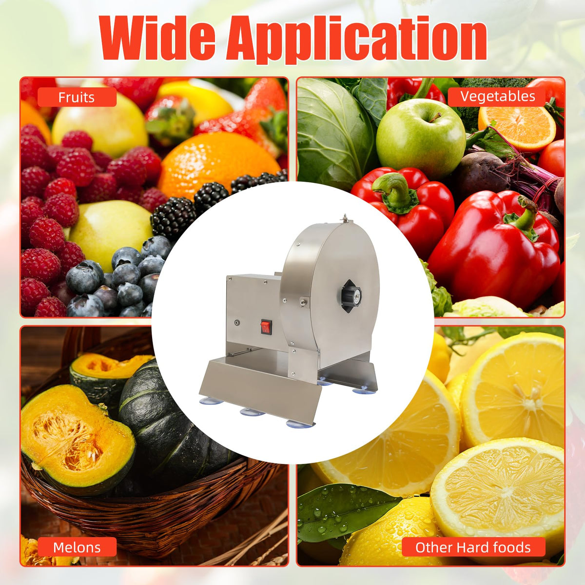 Electric Vegetable Slicer 2 IN 1 0-12mm Thickness Adjustable T2144