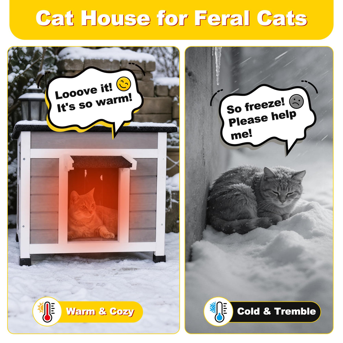 Insulated Outdoor Cat House I4116