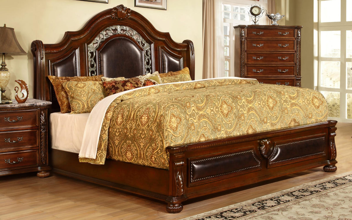 Cherry California King Wood Bed Frame P276