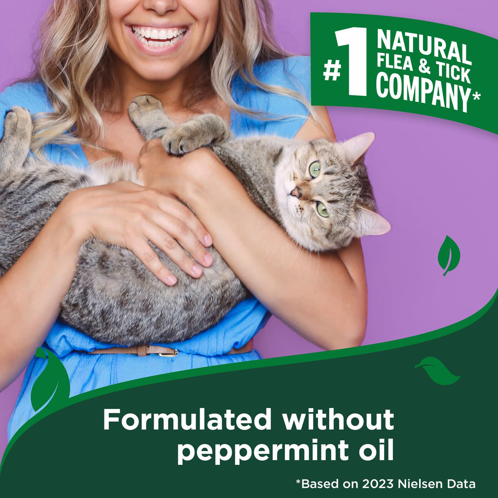 Plant-Based Waterless Flea & Tick Bath for Cats, 8 oz X711