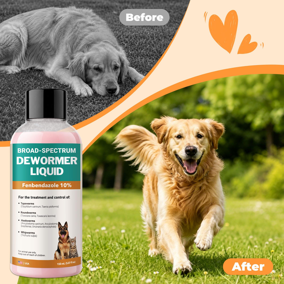 Fenbendazole Liquid 10% Dewormer 150ml A293