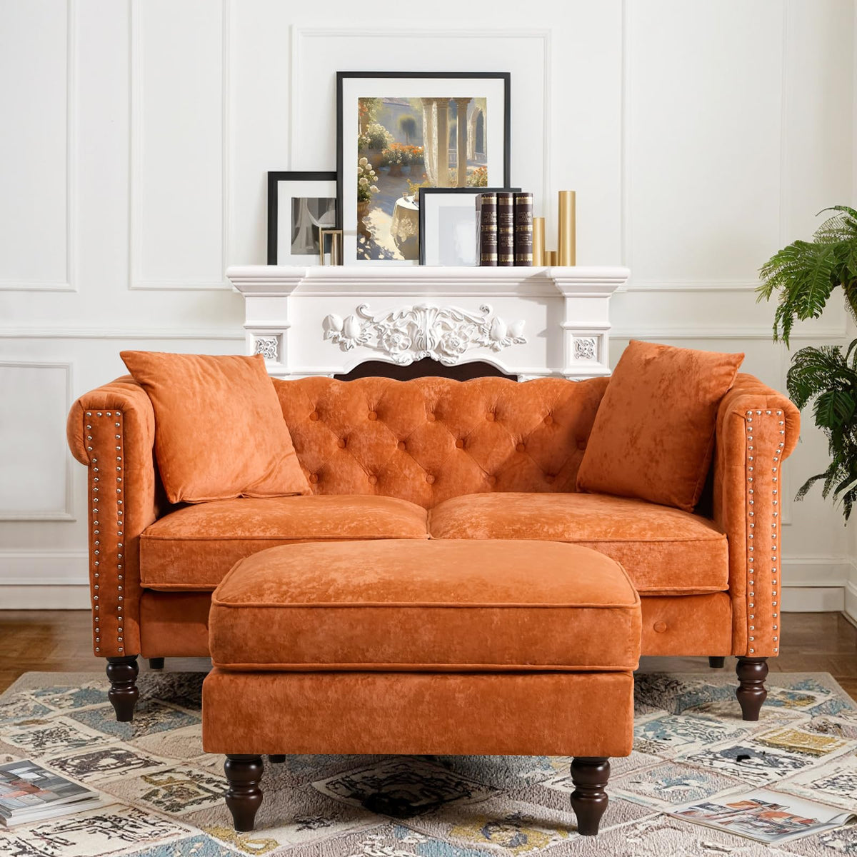 62" Velvet Sofa J5706