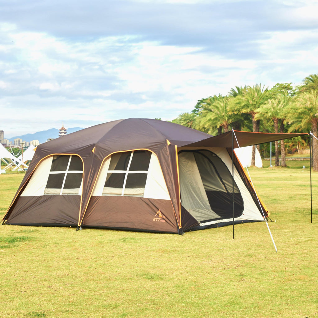 Extra Large 12-14 Person 2 Room Waterproof Double Layer Cabin Tent S433