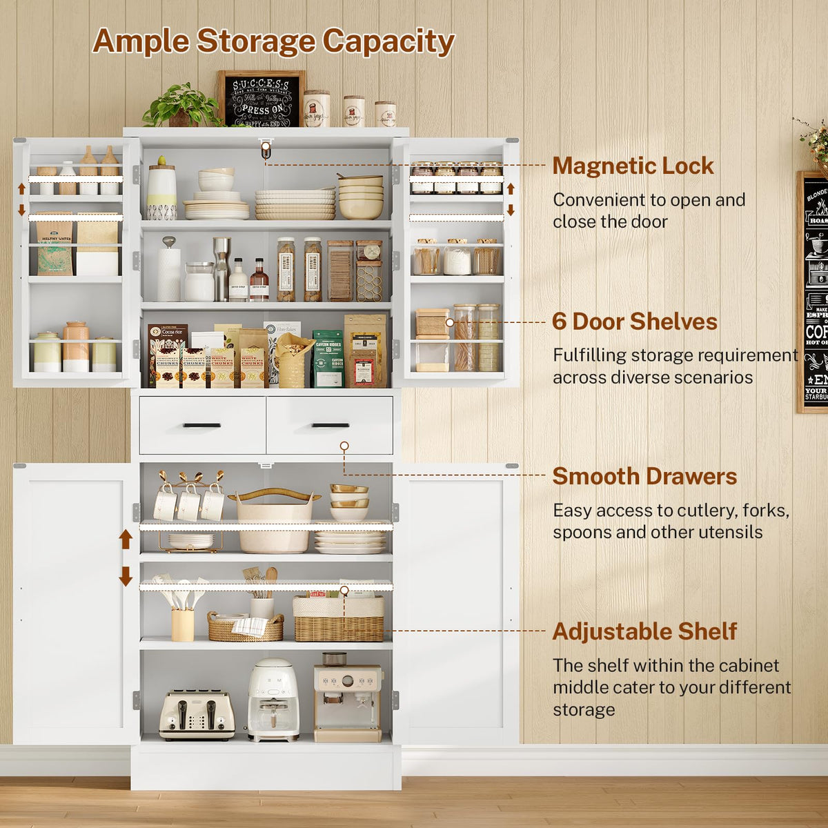 Pantry Cabinet with Barn Doors Y3231