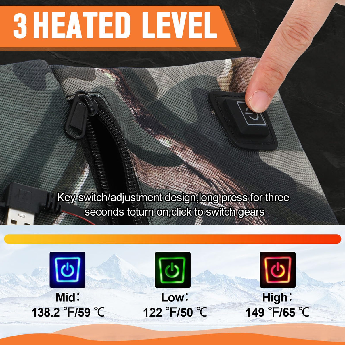2 Pcs Heated Hunting Seat Cushion Pad S75056