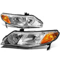 Headlights Assembly Chrome Amber Q817628
