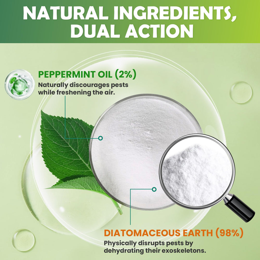 Food Grade Diatomaceous Earth Peppermint Powder 1 lb Z63099