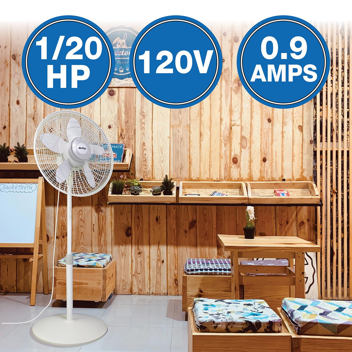 18-Inch 3-Speed Oscillating Pedestal Fan B79306
