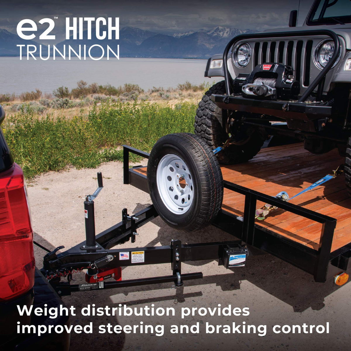 2-Point Sway Control Trunnion Hitch, 10,000 Lbs Trailer Weight Rating J84271