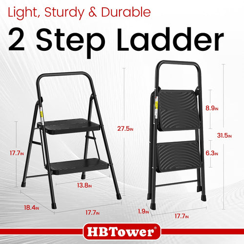 2 Step Ladder with Anti-Slip Pedal Q89338