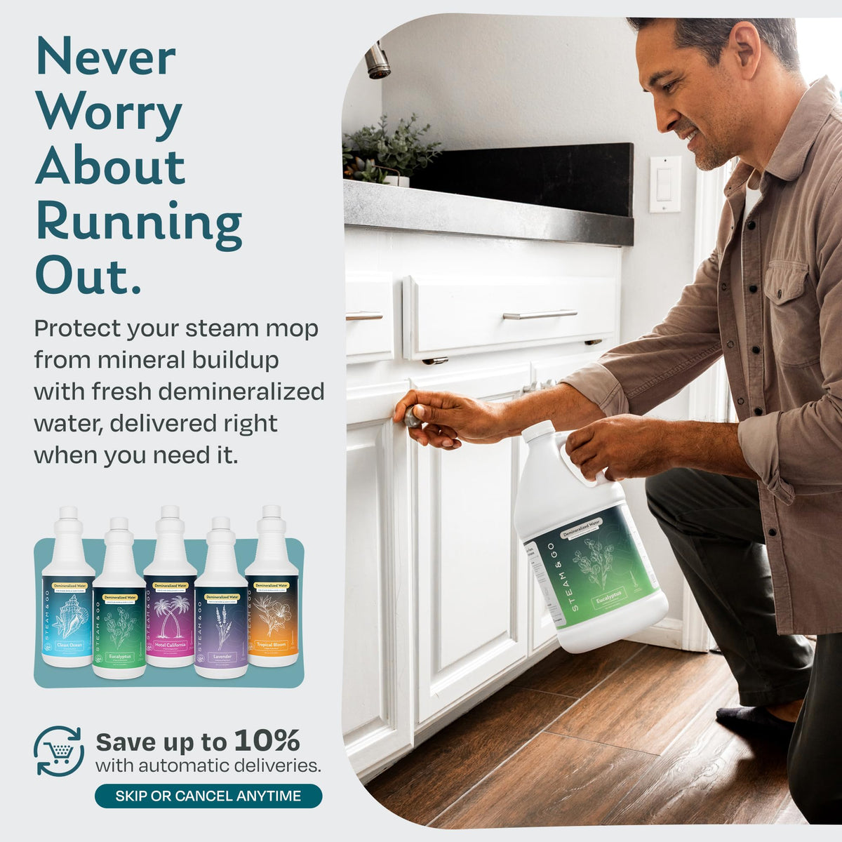 Demineralized Water for Steam Mop, 32 Ounces H802600