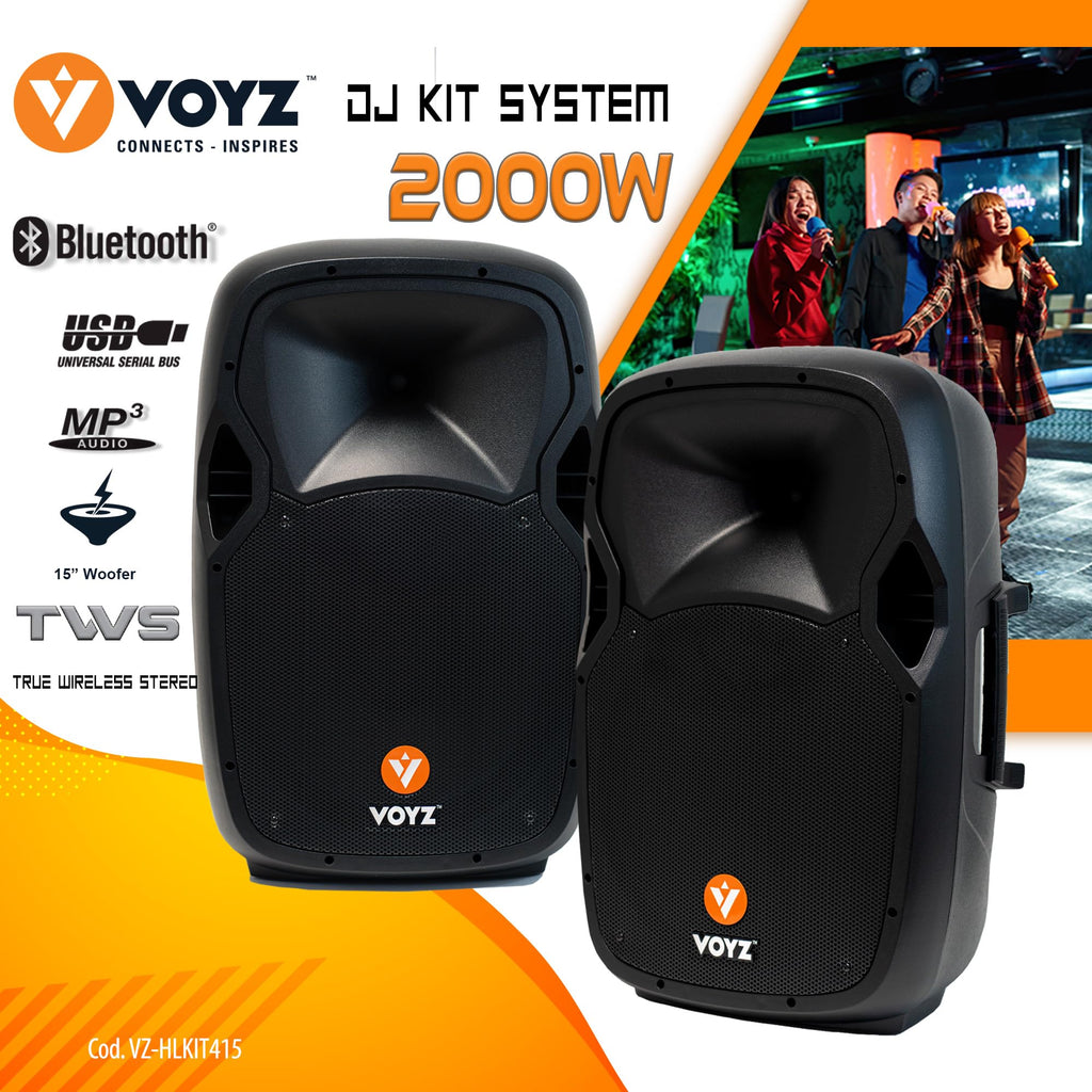 15" 2000 Watt 2-Way Powered PA Speaker System R5829