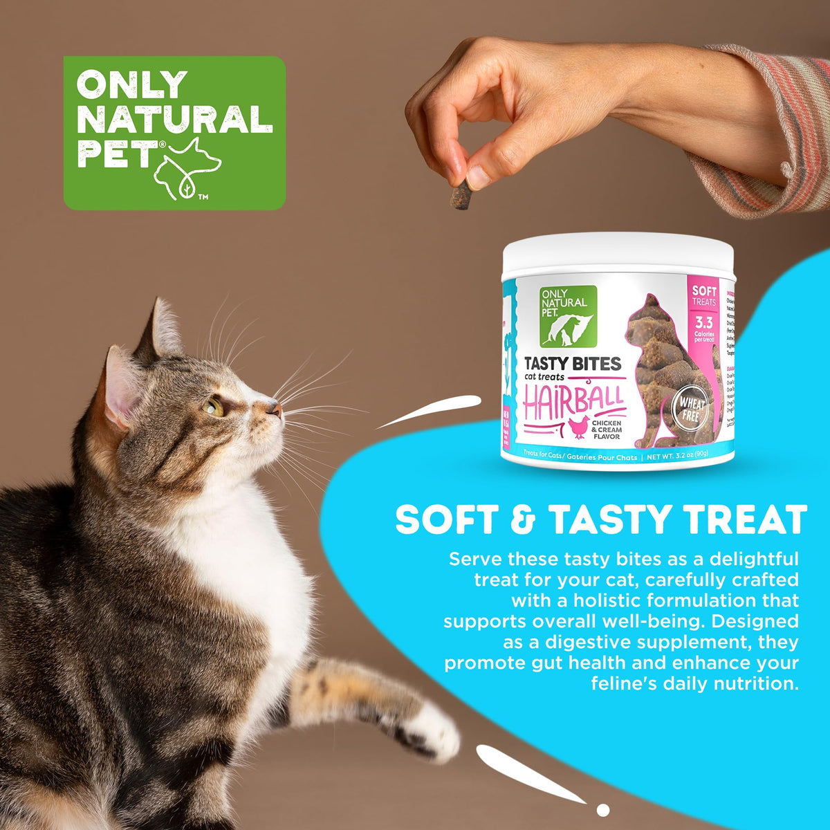 Chicken and Liver Flavor Soft Chews for Cats 60 Count O562