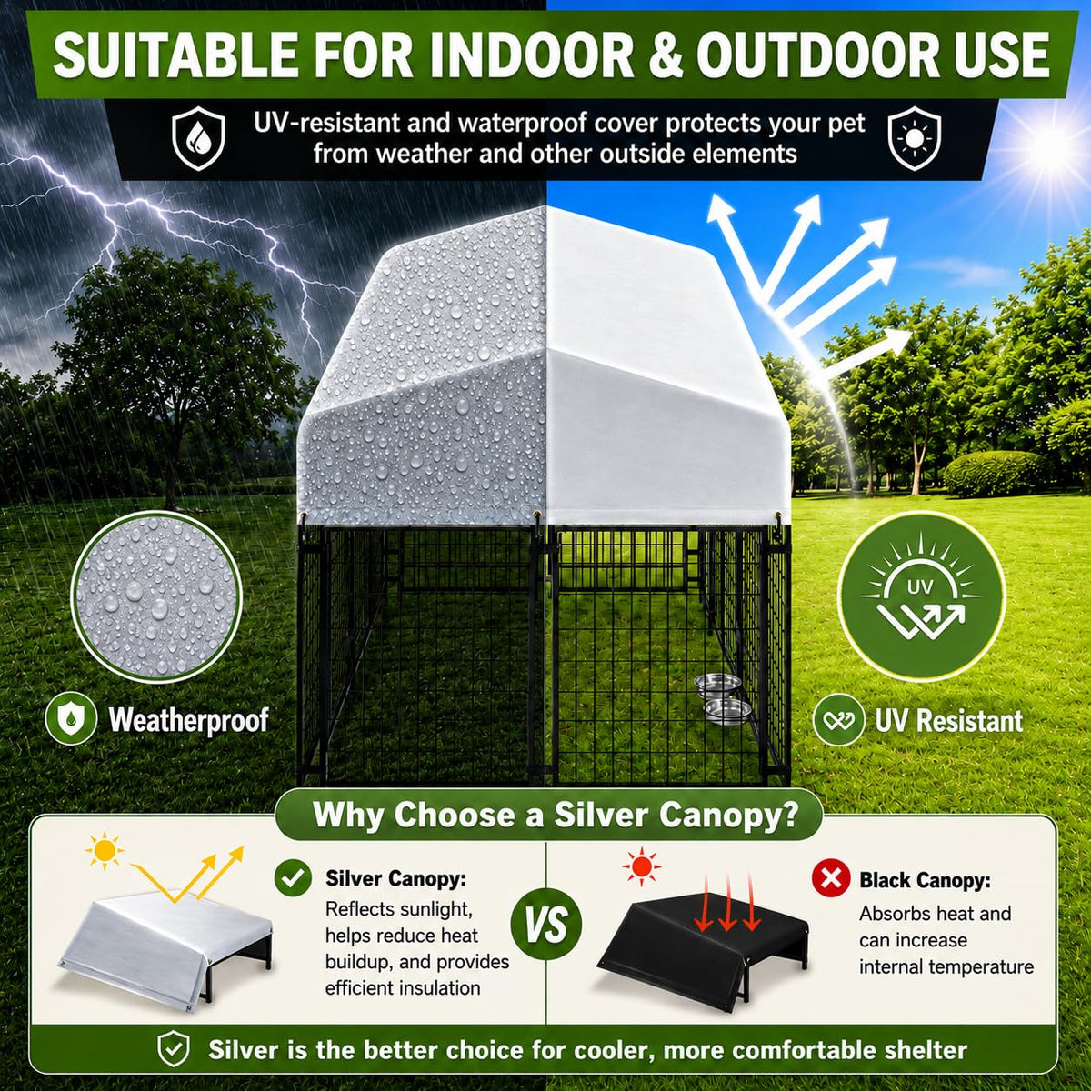 8x4x5FT Outdoor Dog Kennel S4575