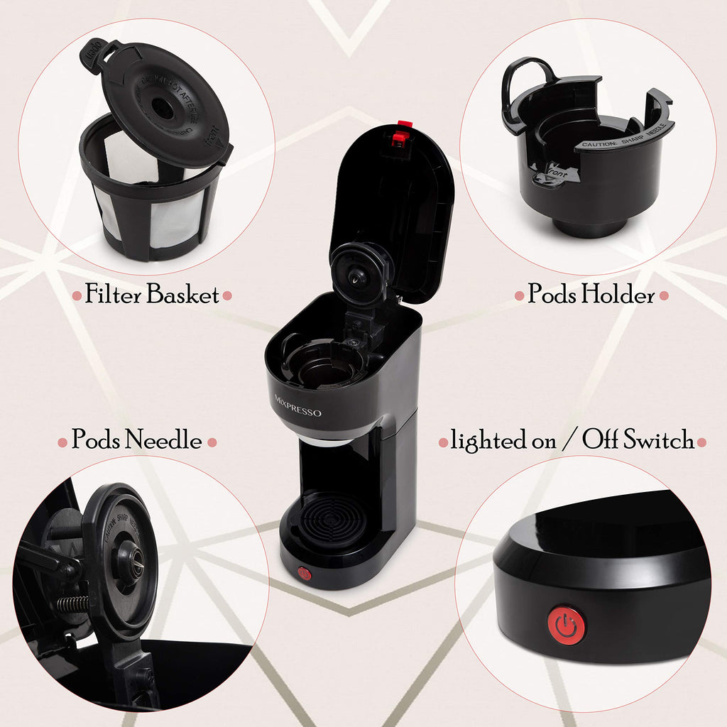 Single Serve Coffee Maker for K Pods & Grounds J578
