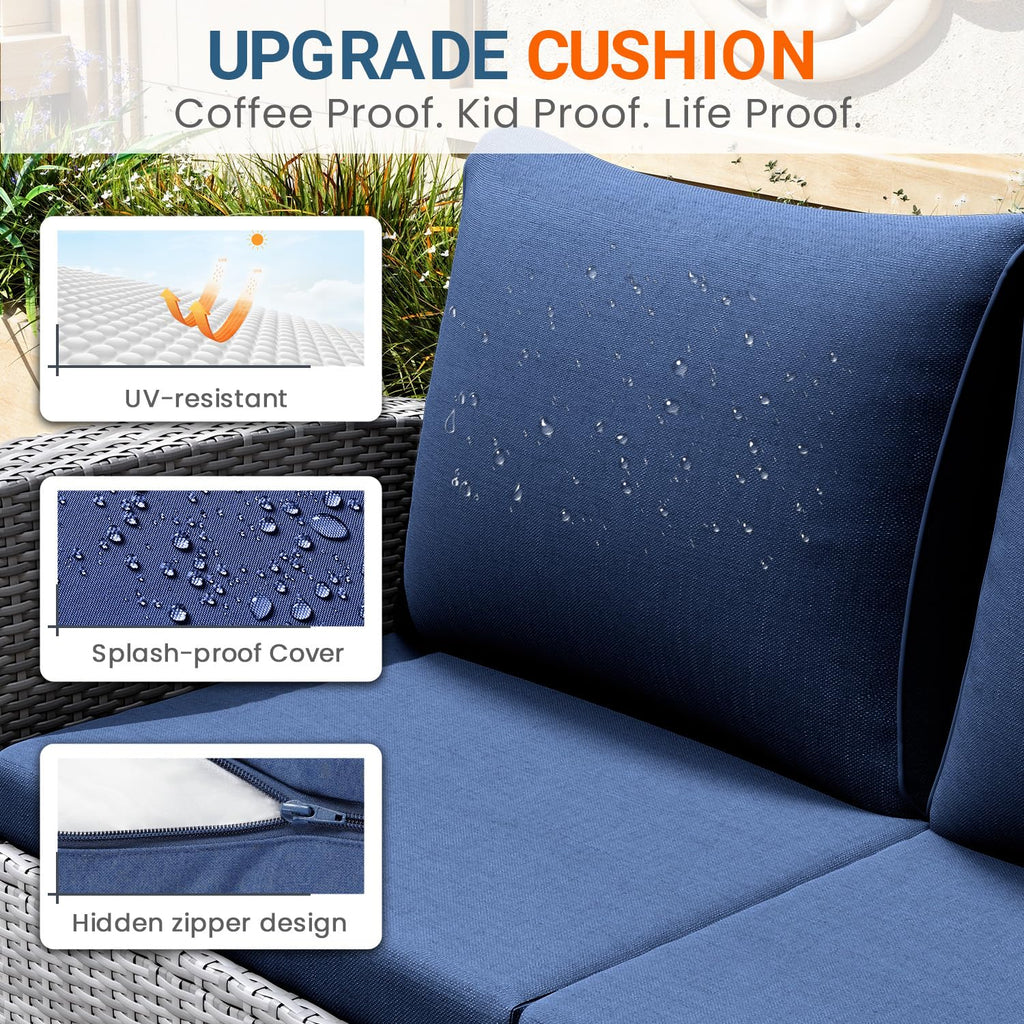 4 Piece Outdoor Wicker Patio Furniture Set O394