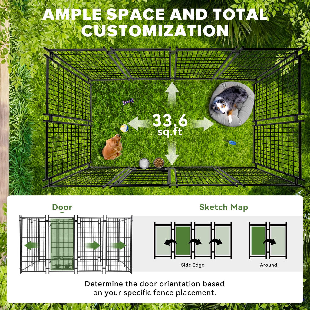 8x4x5FT Outdoor Dog Kennel S4575