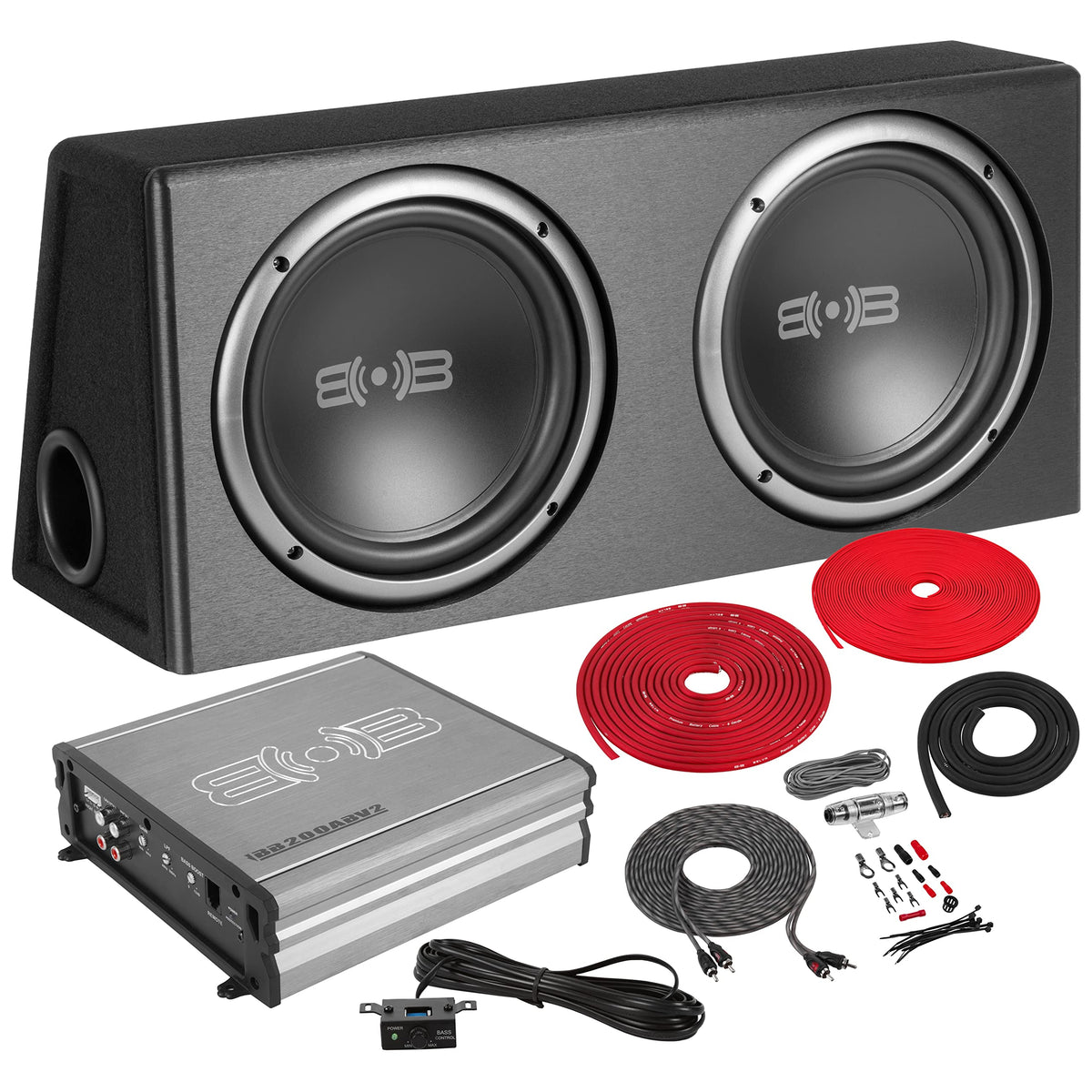 1000W Dual 10" Car Subwoofer with Ported Enclosure T33689