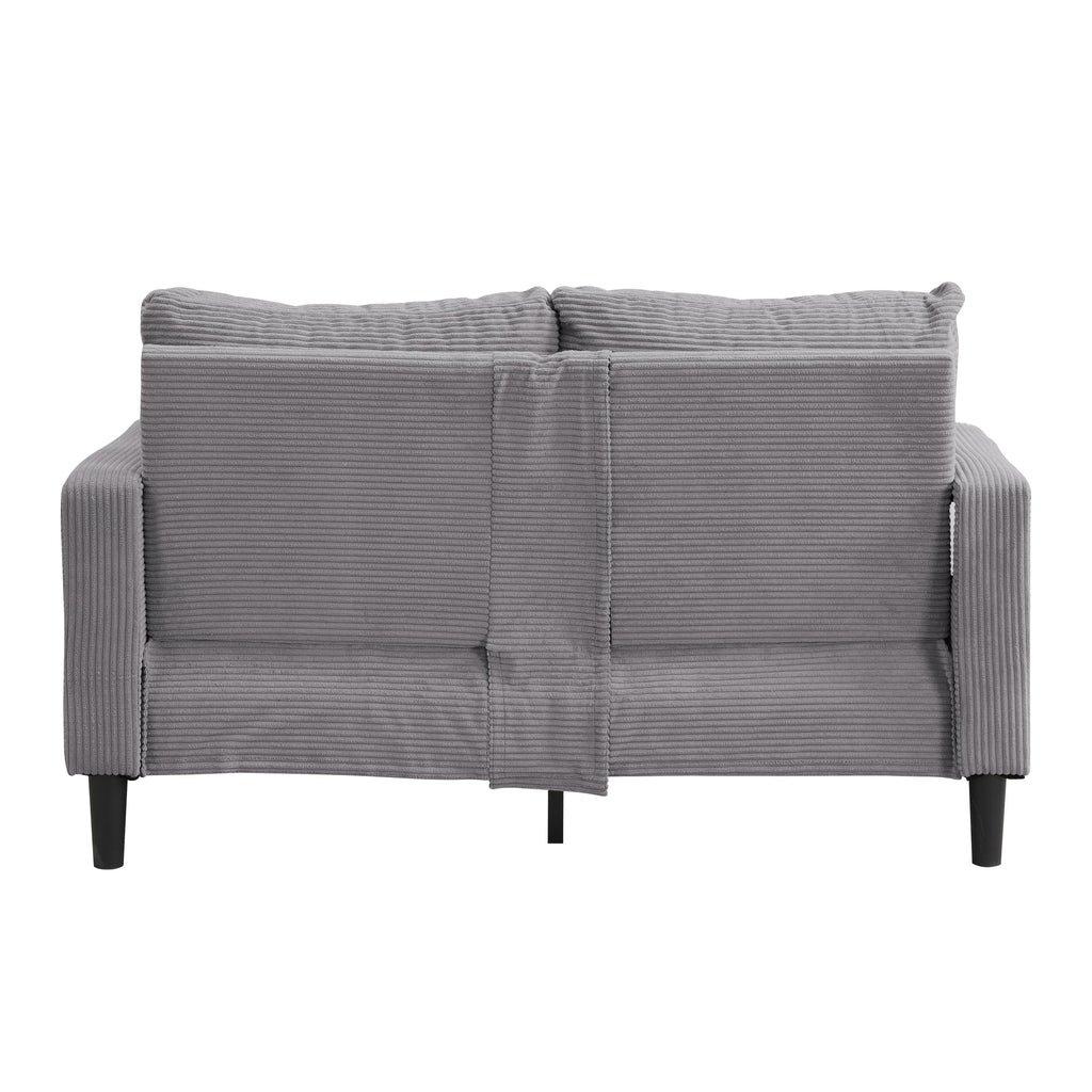 Light Gray Upholstered 2 Seat Loveseat Sofa D686365