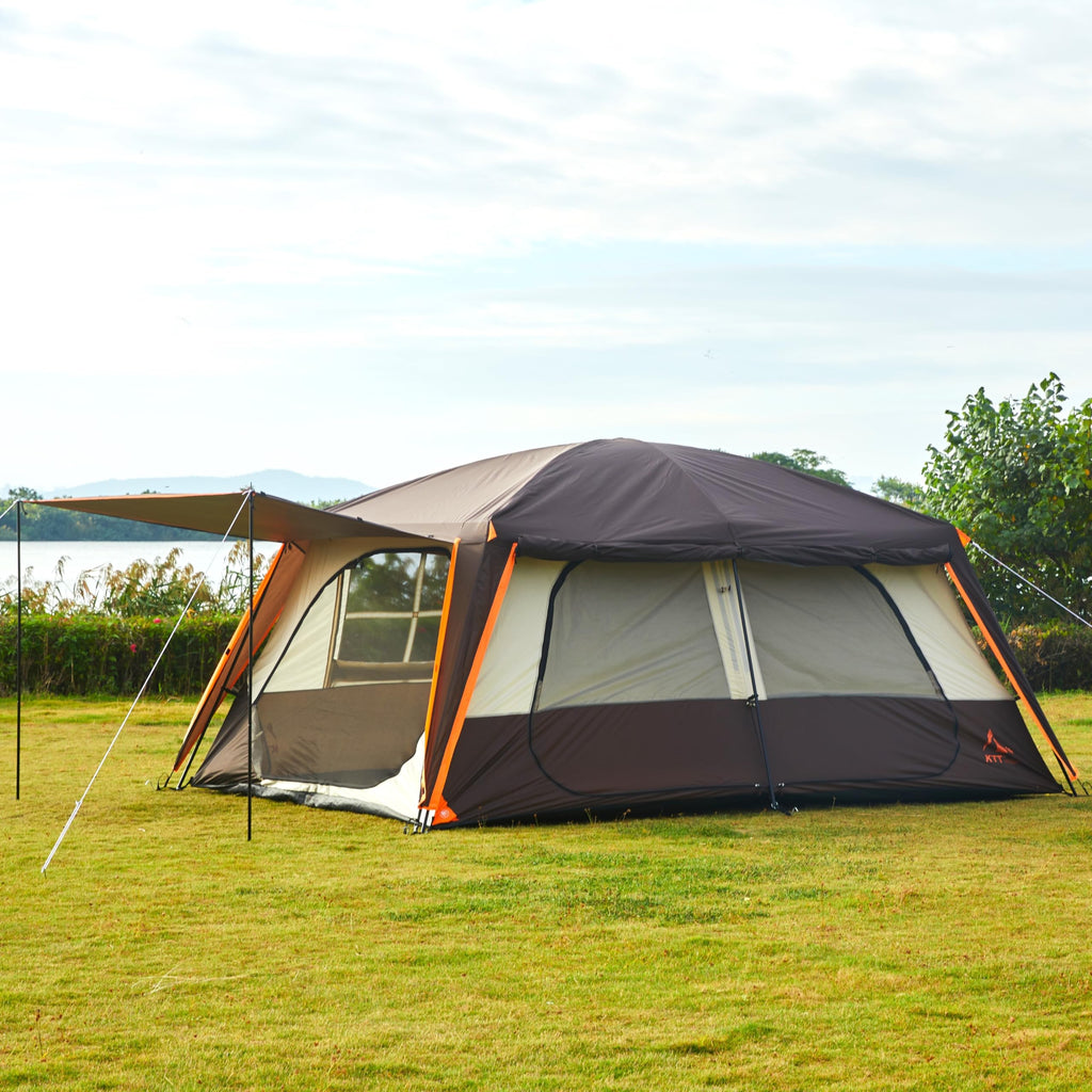 Extra Large 12-14 Person 2 Room Waterproof Double Layer Cabin Tent S433