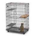 Folding Metal Cat Playpen with 3 Platforms A49709