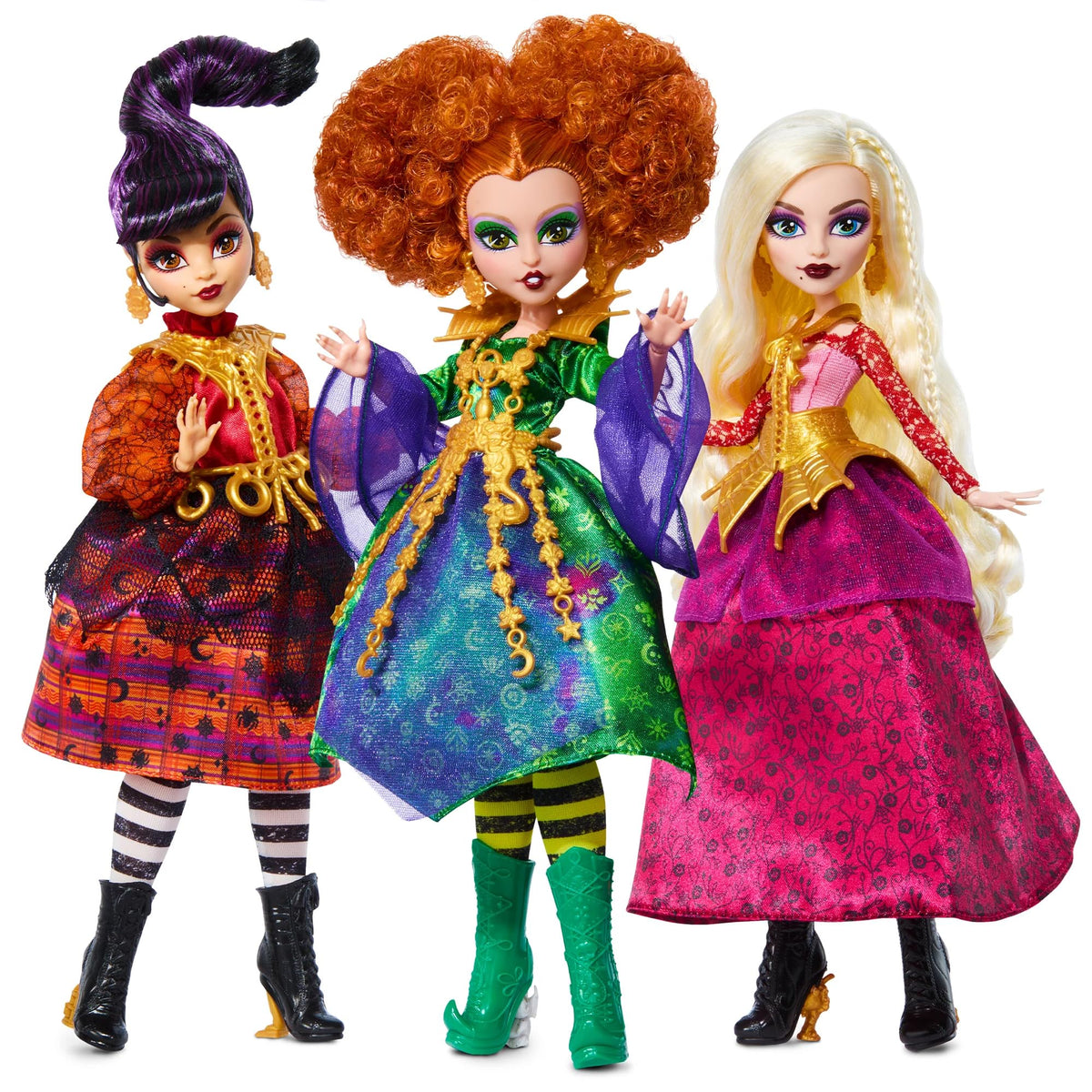 Dolls Set with Articulated Figures, Witchy Dresses, and Accessories V572426