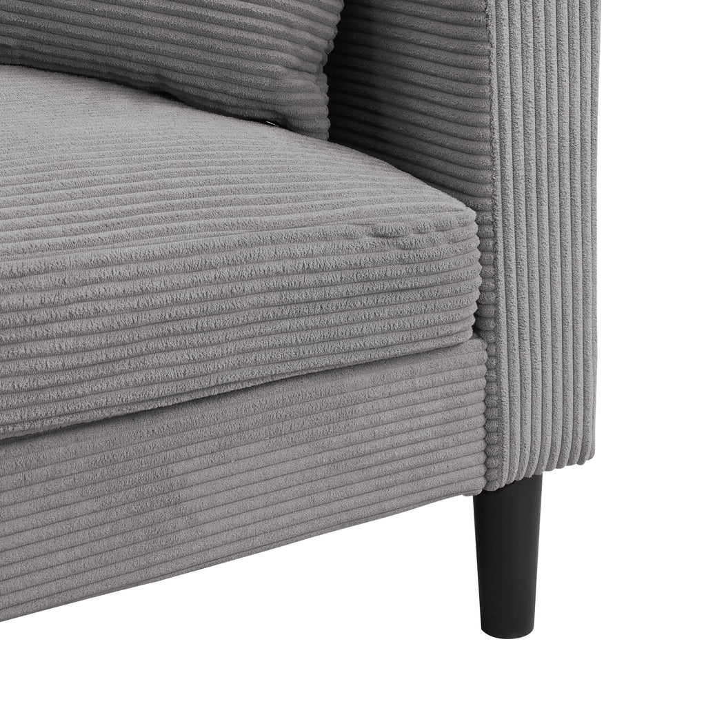 Light Gray Upholstered 2 Seat Loveseat Sofa D686365