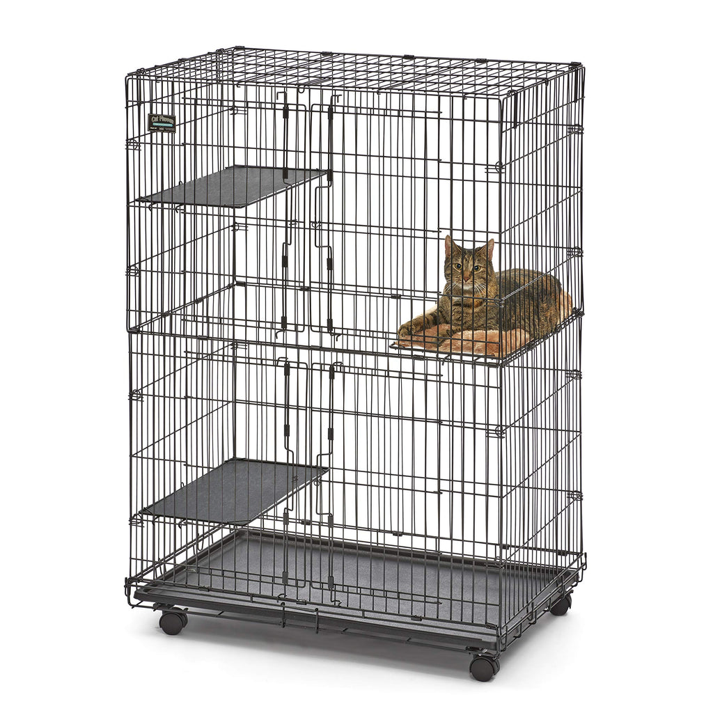 Folding Metal Cat Playpen with 3 Platforms A49709