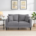 Light Gray Upholstered 2 Seat Loveseat Sofa D686365