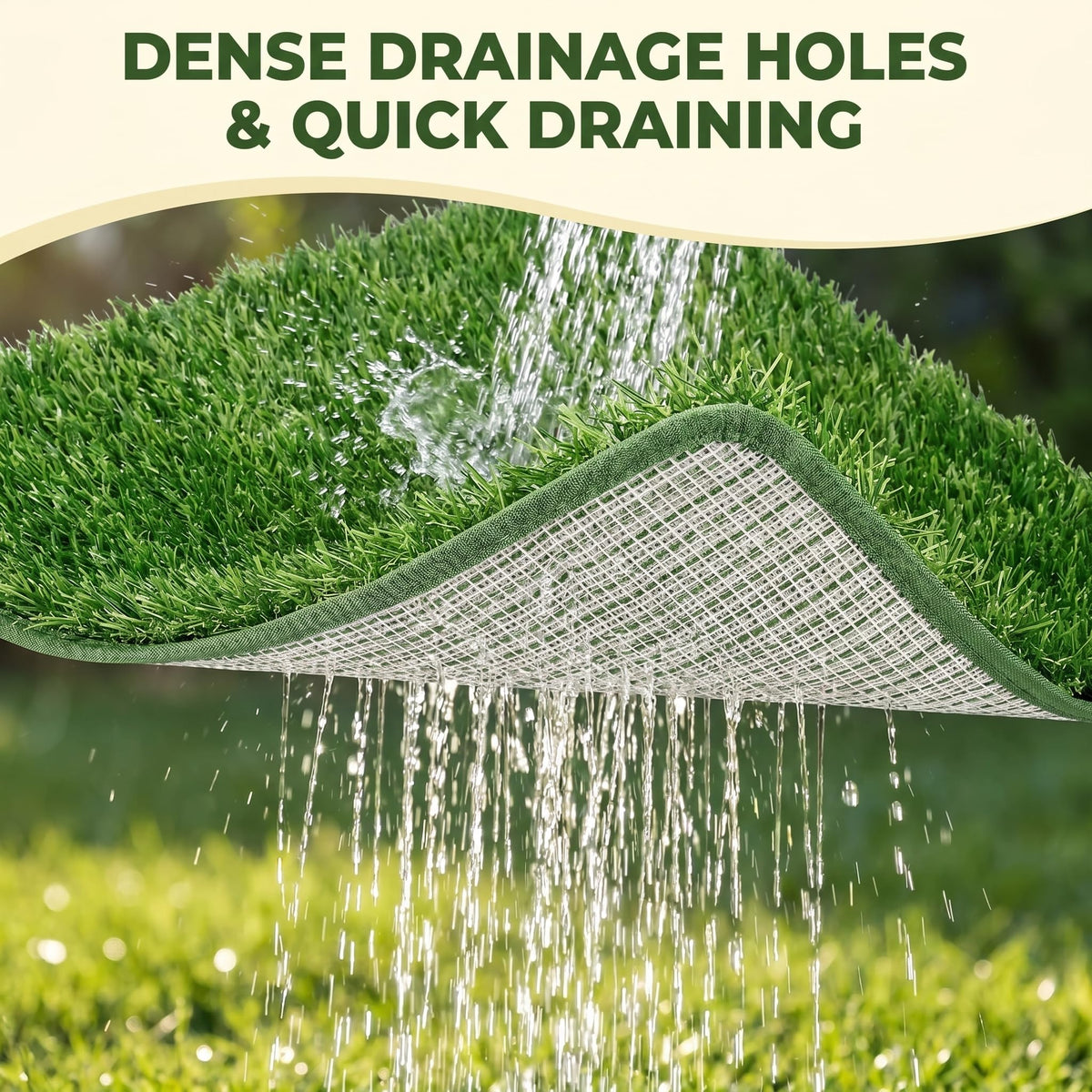 Dog Grass Pad with Tray, 2 Washable Grass Pads H8576