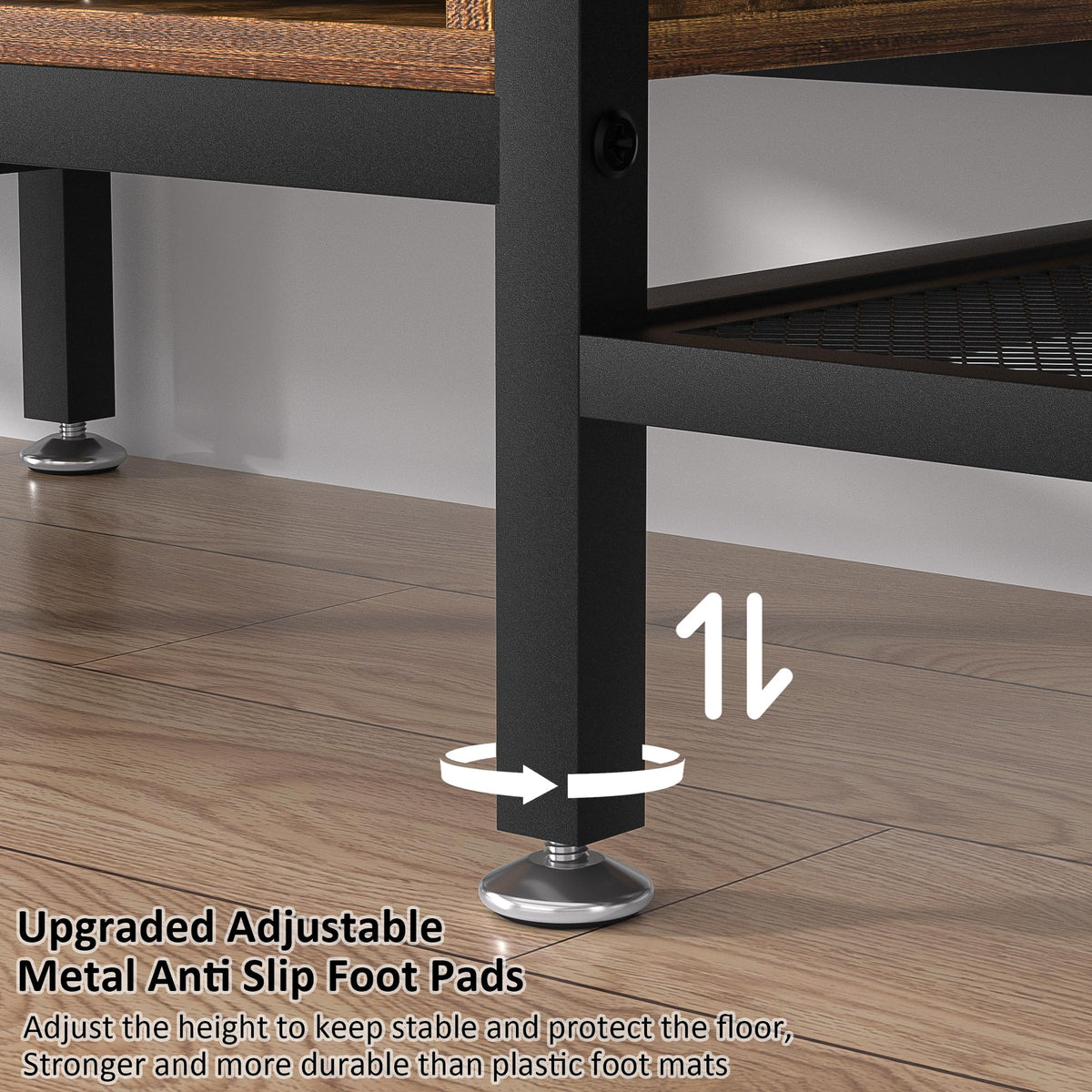 70 Inch 3-Tier TV Stand with Open Storage Shelves X230331