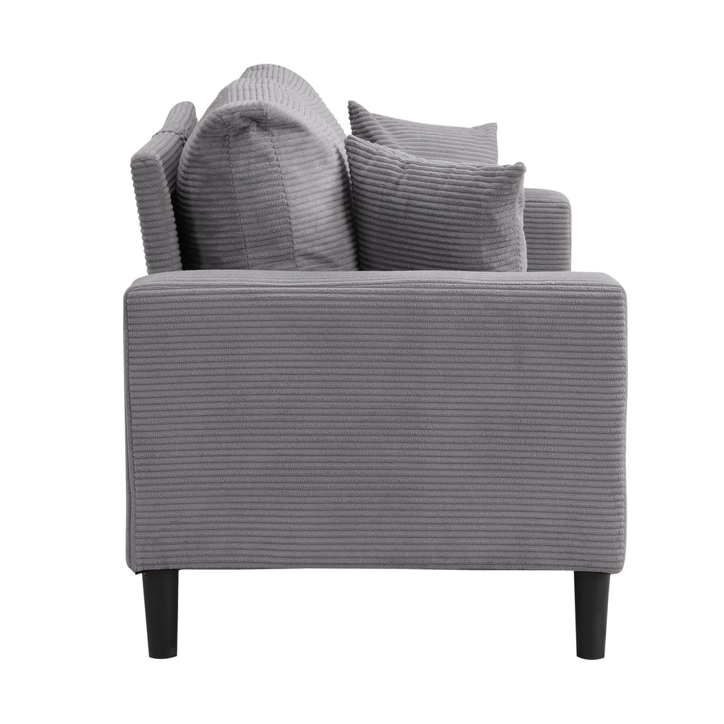 Light Gray Upholstered 2 Seat Loveseat Sofa D686365