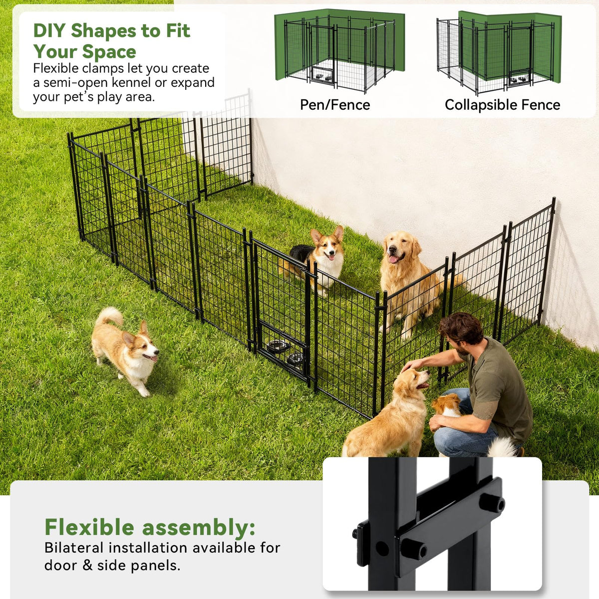 8x4x5FT Outdoor Dog Kennel S4575