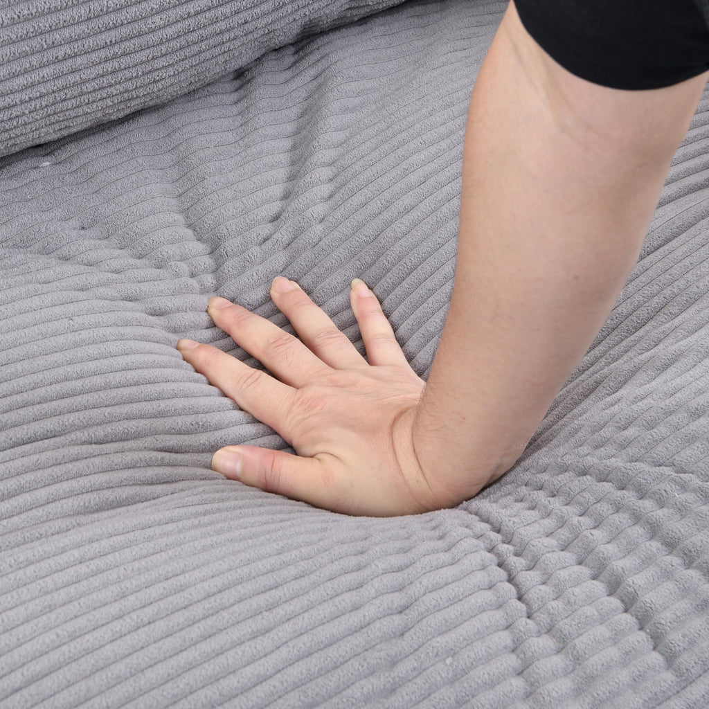 Light Gray Upholstered 2 Seat Loveseat Sofa D686365